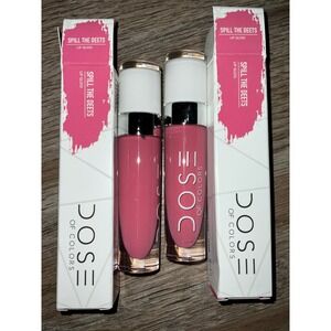Dose of Colors Lip Gloss Spill The Deets High Shine Set of 2